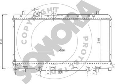 Somora 331140 - Hladnjak, hladjenje motora www.molydon.hr