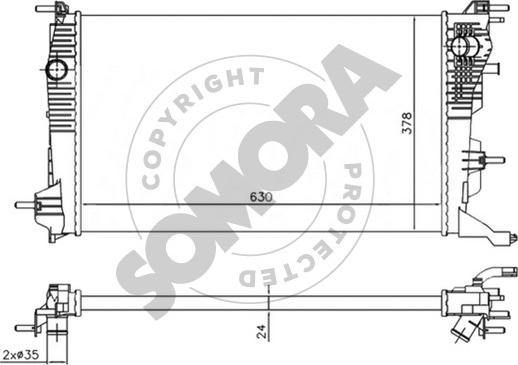 Somora 243440C - Hladnjak, hladjenje motora www.molydon.hr