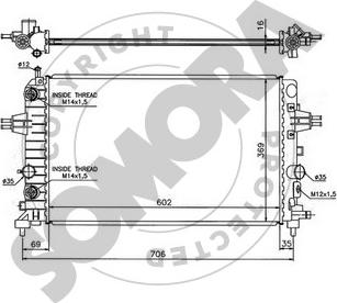 Somora 211840D - Hladnjak, hladjenje motora www.molydon.hr