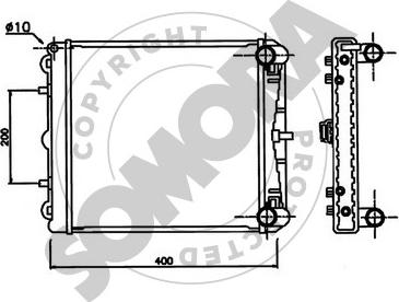 Somora 231040AL - Hladnjak, hladjenje motora www.molydon.hr