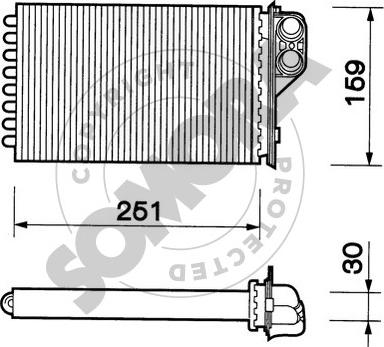 Somora 223150 - Izmjenjivač topline, grijanje unutrasnjeg prostora www.molydon.hr