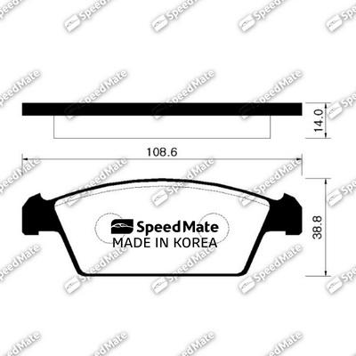 SpeedMate SM-BPG001 - Komplet Pločica, disk-kočnica www.molydon.hr