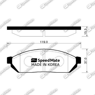 SpeedMate SM-BPG003 - Komplet Pločica, disk-kočnica www.molydon.hr