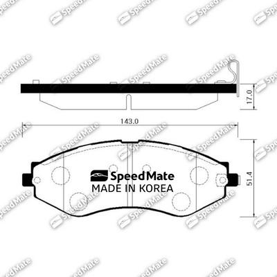 SpeedMate SM-BPG014 - Komplet Pločica, disk-kočnica www.molydon.hr