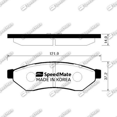 SpeedMate SM-BPG012 - Komplet Pločica, disk-kočnica www.molydon.hr