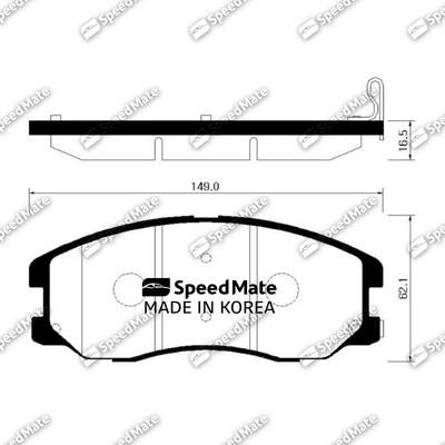 SpeedMate SM-BPG017 - Komplet Pločica, disk-kočnica www.molydon.hr