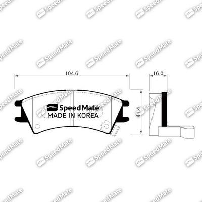 SpeedMate SM-BPH016 - Komplet Pločica, disk-kočnica www.molydon.hr