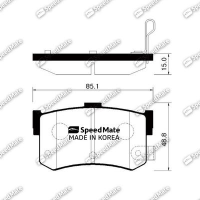 SpeedMate SM-BPH012 - Komplet Pločica, disk-kočnica www.molydon.hr