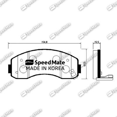 SpeedMate SM-BPK004 - Komplet Pločica, disk-kočnica www.molydon.hr