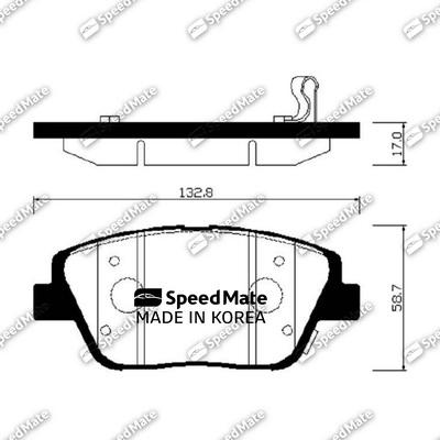 SpeedMate SM-BPK038 - Komplet Pločica, disk-kočnica www.molydon.hr