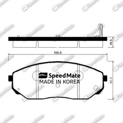 SpeedMate SM-BPK022 - Komplet Pločica, disk-kočnica www.molydon.hr