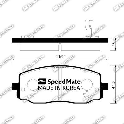 SpeedMate SM-BPK027 - Komplet Pločica, disk-kočnica www.molydon.hr