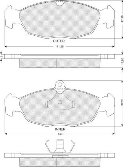 Starline BD S024 - Komplet Pločica, disk-kočnica www.molydon.hr