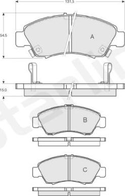 Starline BD S151 - Komplet Pločica, disk-kočnica www.molydon.hr