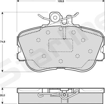 Starline BD S818P - Komplet Pločica, disk-kočnica www.molydon.hr