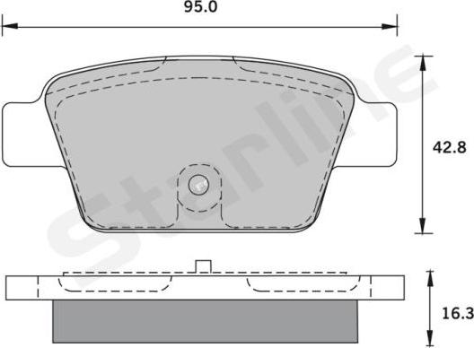 Starline BD S836P - Komplet Pločica, disk-kočnica www.molydon.hr