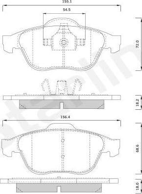 Starline BD S825P - Komplet Pločica, disk-kočnica www.molydon.hr