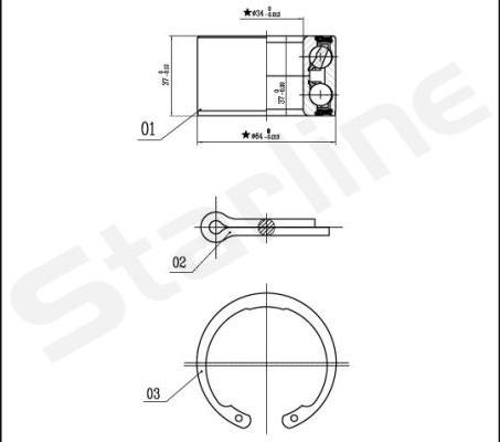 Starline LO 00663 - Komplet Ležaja kotača www.molydon.hr