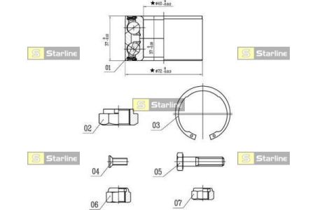 Starline LO 01491 - Komplet Ležaja kotača www.molydon.hr