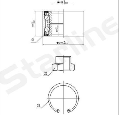 Starline LO 01432 - Komplet Ležaja kotača www.molydon.hr