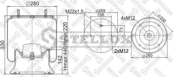 Stellox 90-40041-SX - Meh, pneumatski Ovjes www.molydon.hr