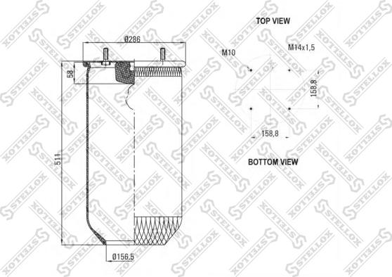 Stellox 90-48130-SX - Meh, pneumatski Ovjes www.molydon.hr