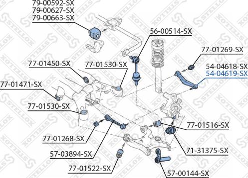 Stellox 54-04619-SX - Rame, Nezavisna poluga za ovjes kotača www.molydon.hr