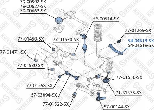 Stellox 54-04618-SX - Rame, Nezavisna poluga za ovjes kotača www.molydon.hr