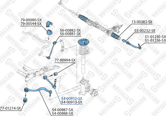 Stellox 54-00912-SX - Rame, Nezavisna poluga za ovjes kotača www.molydon.hr