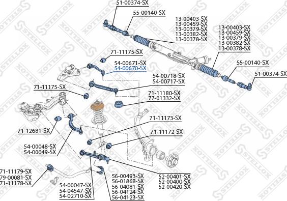 Stellox 54-00670-SX - Rame, Nezavisna poluga za ovjes kotača www.molydon.hr