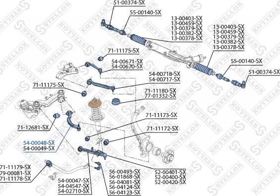 Stellox 54-00048-SX - Rame, Nezavisna poluga za ovjes kotača www.molydon.hr