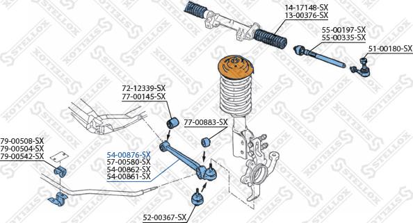 Stellox 54-00876-SX - Rame, Nezavisna poluga za ovjes kotača www.molydon.hr