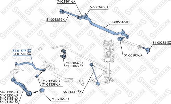 Stellox 54-01547-SX - Rame, Nezavisna poluga za ovjes kotača www.molydon.hr