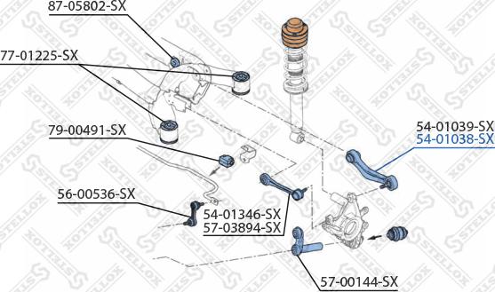 Stellox 54-01038-SX - Rame, Nezavisna poluga za ovjes kotača www.molydon.hr