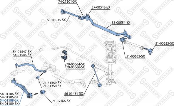 Stellox 54-01188-SX - Rame, Nezavisna poluga za ovjes kotača www.molydon.hr