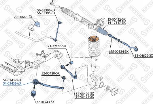 Stellox 54-03438-SX - Rame, Nezavisna poluga za ovjes kotača www.molydon.hr