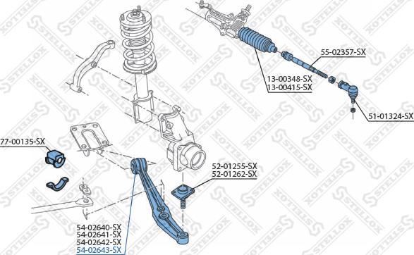 Stellox 54-02643-SX - Rame, Nezavisna poluga za ovjes kotača www.molydon.hr