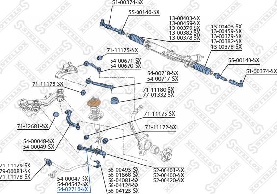 Stellox 54-02710-SX - Rame, Nezavisna poluga za ovjes kotača www.molydon.hr