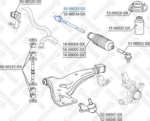 Stellox 55-98033-SX - Aksijalni zglob, poprecna spona www.molydon.hr