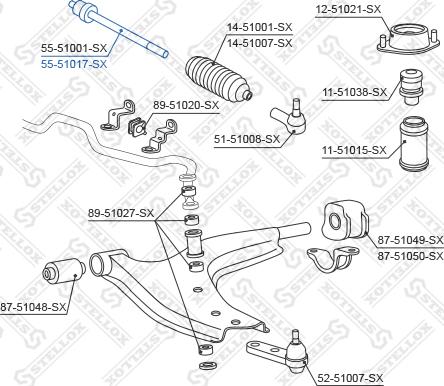 Stellox 55-51017-SX - Aksijalni zglob, poprecna spona www.molydon.hr