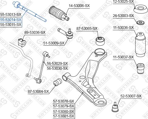 Stellox 55-53014-SX - Aksijalni zglob, poprecna spona www.molydon.hr