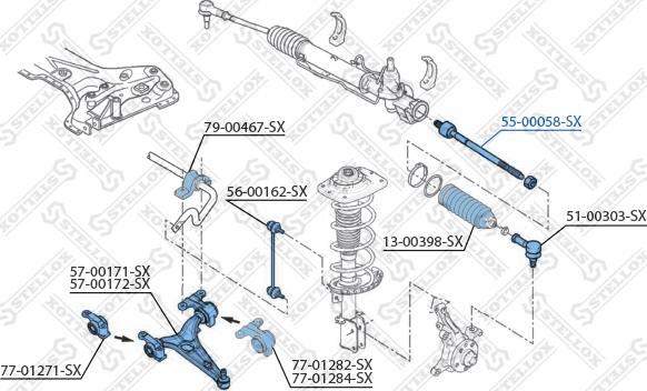 Stellox 55-00058-SX - Aksijalni zglob, poprecna spona www.molydon.hr