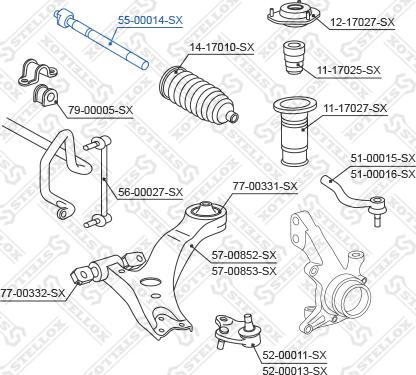 Stellox 55-00014-SX - Aksijalni zglob, poprecna spona www.molydon.hr