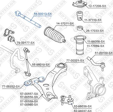 Stellox 55-00013-SX - Aksijalni zglob, poprecna spona www.molydon.hr