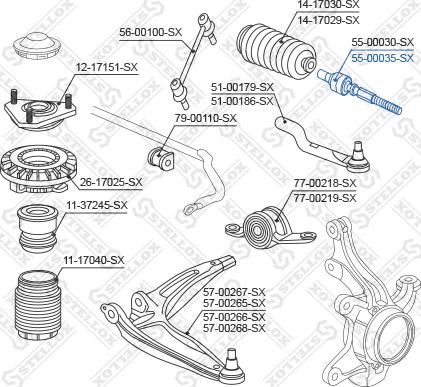 Stellox 55-00035-SX - Aksijalni zglob, poprecna spona www.molydon.hr