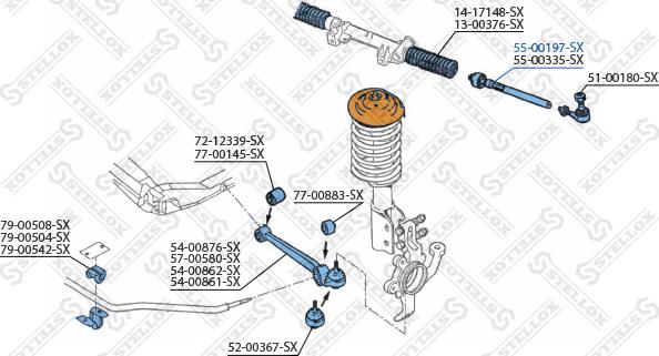 Stellox 55-00197-SX - Aksijalni zglob, poprecna spona www.molydon.hr