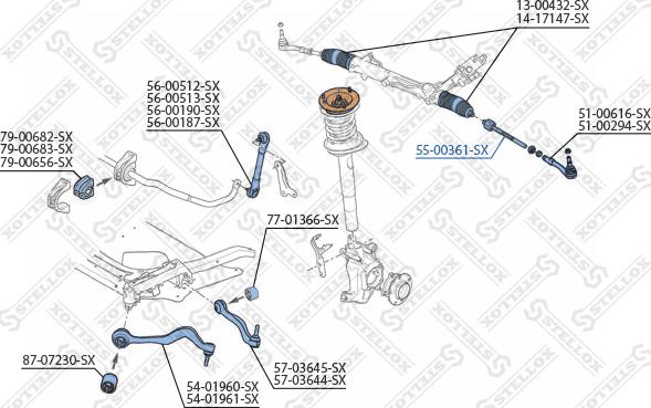 Stellox 55-00361-SX - Aksijalni zglob, poprecna spona www.molydon.hr