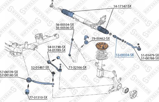 Stellox 55-00334-SX - Aksijalni zglob, poprecna spona www.molydon.hr