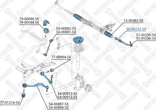 Stellox 55-00232-SX - Aksijalni zglob, poprecna spona www.molydon.hr