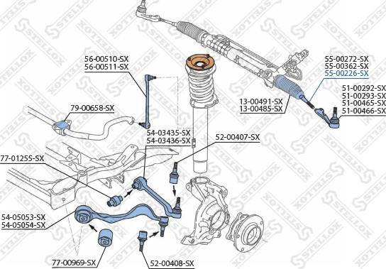 Stellox 55-00226-SX - Aksijalni zglob, poprecna spona www.molydon.hr